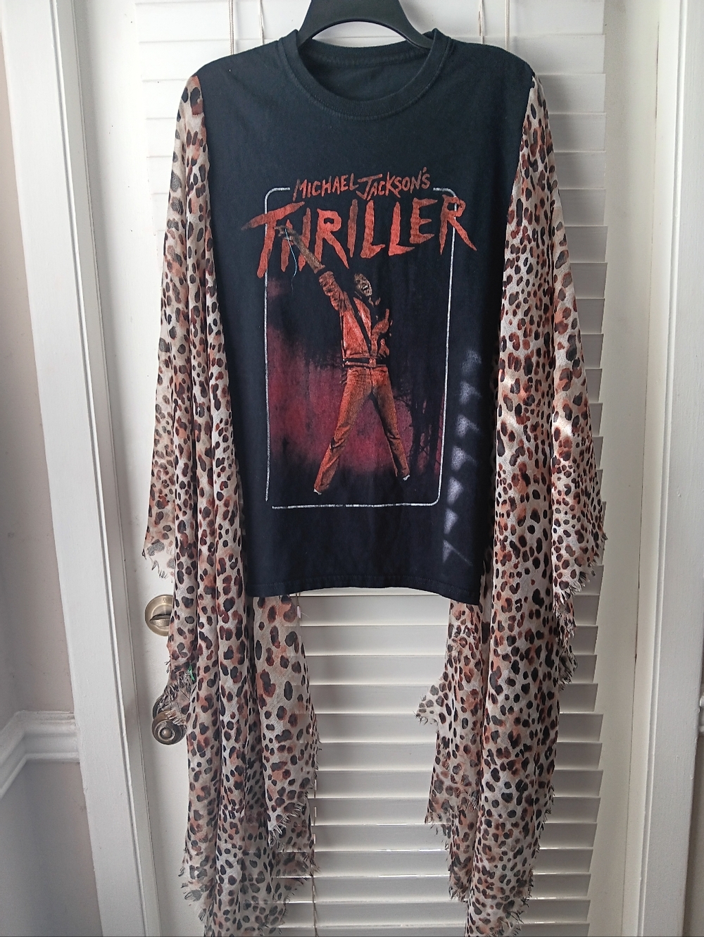 Upcycled Michael Jackson "Thriller" Graphic Tshirt Poncho